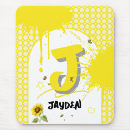 Wasserfarbene Sonnenblume mit Schmetterlingen Mous Mousepad