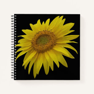Wasserfarbene Sonnenblume Notizbuch