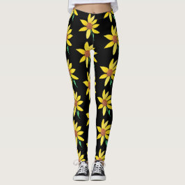 Wasserfarbene Sonnenblumen Blütenblume Vibrant Han Leggings