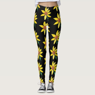 Wasserfarbene Sonnenblumen Blütenblume Vibrant Han Leggings