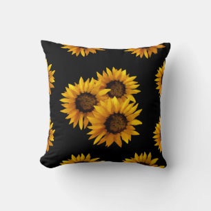 Wasserfarbene Sonnenblumen Kissen