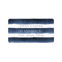 Wasserfarbene Streifen Adressaufkleber