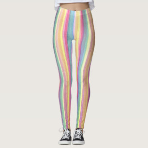 Wasserfarbene Streifen Leggings