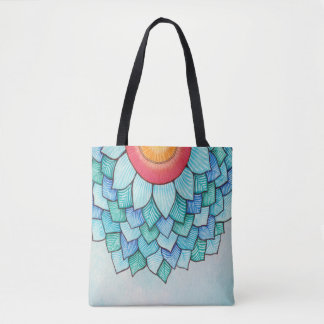 Wasserfarbene Tropengebälk Blume Tote Beutel