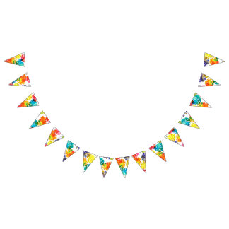 Wasserfarbene tropische Blätter Hochzeitsmonogramm Wimpelkette