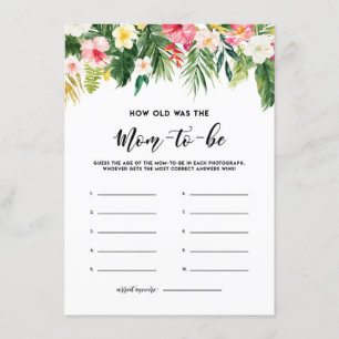 Wasserfarbene tropische Blume wie alt war die Mama Begleitkarte