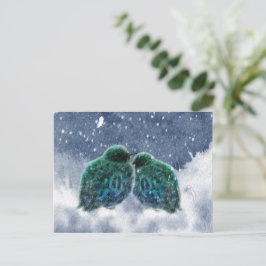 Wasserfarbene Vögel Postkarte, Kunst der Kunst Postkarte