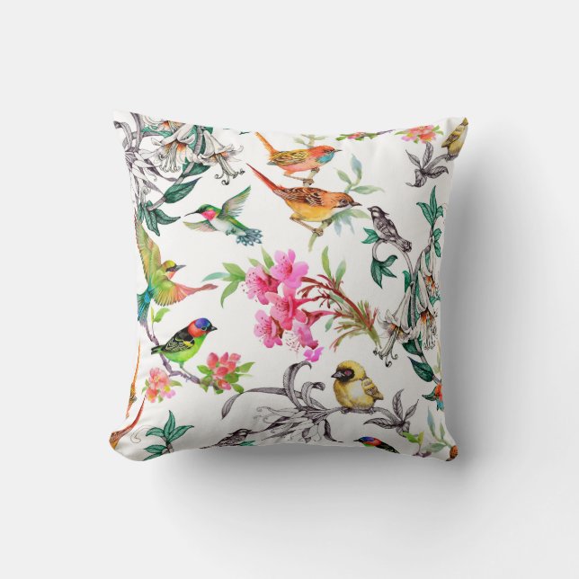 Wasserfarbene, von Hand gezeichnete, nahtlose Must Kissen (Vorderseite)