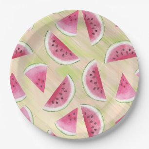 Wasserfarbene Wassermelone Pinacoteca comunale Cas Pappteller