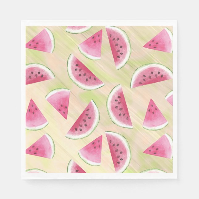 Wasserfarbene Wassermelone Pinacoteca comunale Cas Serviette (Vorderseite)