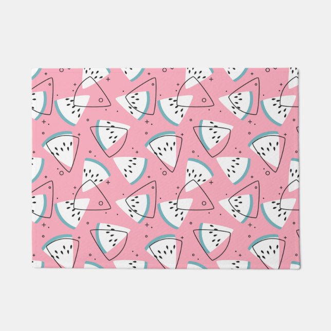 Wasserfarbene Wassermelonen Fußmatte (Vorderseite)