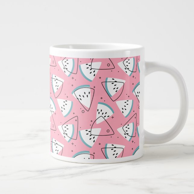 Wasserfarbene Wassermelonen Jumbo-Tasse (Rechts)