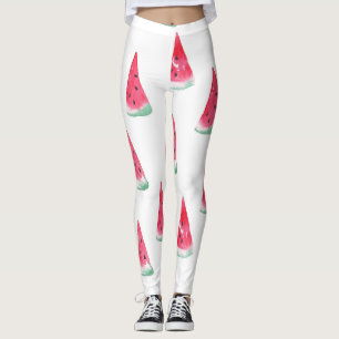 Wasserfarbene Wassermelonen, nahtlose Sommermuster Leggings