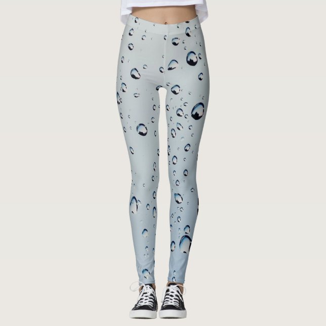Wasserfarbene Wassertropfen Leggings, die zeichnen Leggings (Vorderseite)