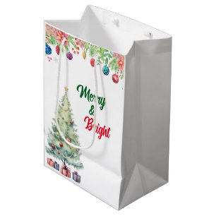Wasserfarbene Weihnachtsfeier Mittlere Geschenktüte