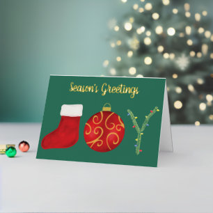 Wasserfarbene Weihnachtsstrumpf-Ornament-Baum Freu