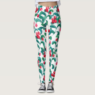 Wasserfarbene Wildbeeren, nahtloses Muster. Leggings