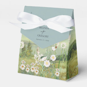 Wasserfarbene Wildblume Bergwelt Hochzeit Geschenkschachtel