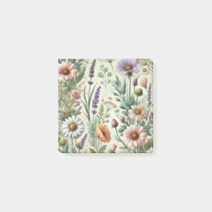 Wasserfarbene Wildblume Perfekt für Frühjahr und S Post-it Klebezettel