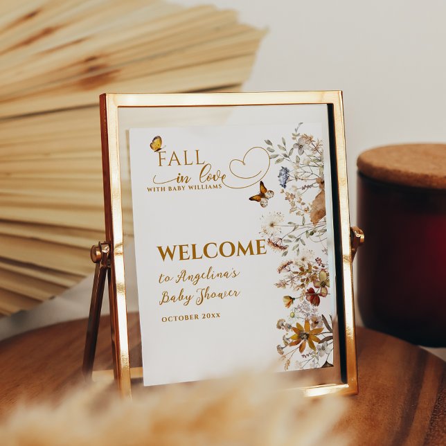 Wasserfarbene Wildblume sinkt in Liebe Babydusche Poster (Von Creator hochgeladen)