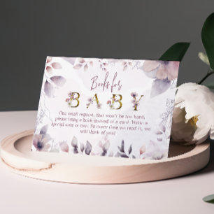 Wasserfarbene Wildblumen-Bücher für Baby-Anfrage Begleitkarte