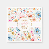 Wasserfarbene Wildblumen Elegante Boho Hochzeit