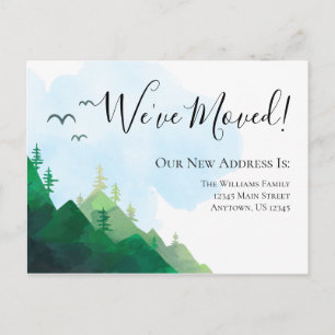 Wasserfarbene Wildnisgebirge, die wir bewegt haben Postkarte