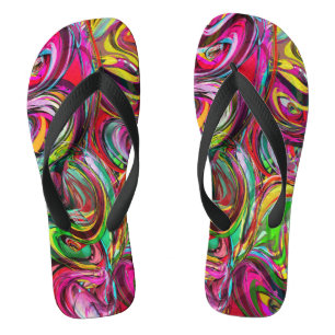 Wasserfarbene Wirbel Flip Flops