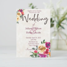 Wasserfarbene Zitrone und Magenta Hochzeit mit Blu