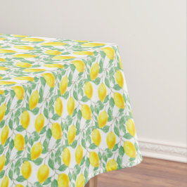 Wasserfarbene Zitronen Blätter Hochzeit Tischdecke