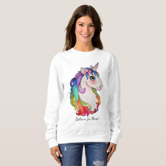 Wasserfarbeneintöne mit Regenbogenhaar Sweatshirt