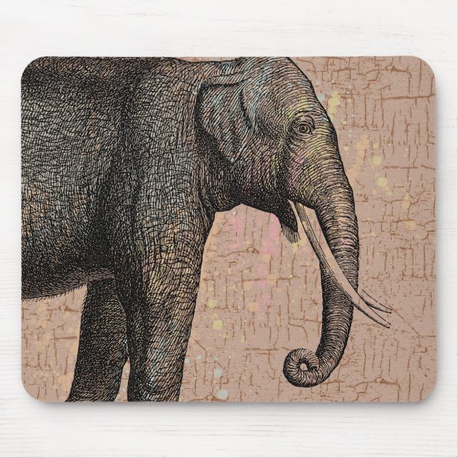 WasserfarbenElefant Mousepad (Vorne)