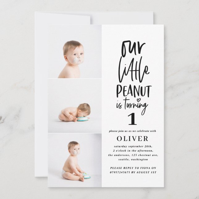 Wasserfarbenelefone-Geburtstagsparty (Vorderseite)