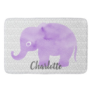 WasserfarbenElephant Shibori Primitive Zickzack Badematte