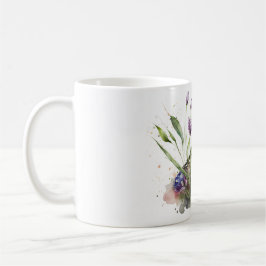 Wasserfarbenente in Blume Kaffeetasse