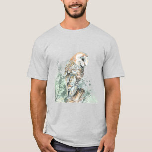 Wasserfarbener Barn Bwl Vogel Natur T-Shirt