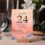 Wasserfarbener Berg Rustikaler Korallenriff Tischnummer<br><div class="desc">Wenn es um Hochzeitskunst geht,  lassen die Waldstile den Zauber eines zauberhaften Abends oder eines ganzen Hochzeitswochenendes im Set der Berge hinter sich und das Gebirgsmotiv mit dem inspirierten Gebirgsmotiv mit Kiefernbäumen.</div>