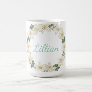 Wasserfarbener Blumenkranz zum Muttertag Kaffeetasse