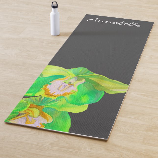 Wasserfarbener Blumenzorn Orchid Energetische Kuns Yogamatte (Beispiel)