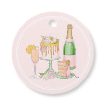 Wasserfarbener Champagner und Tropfen Bridal Brunc