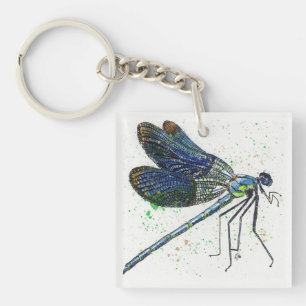 Wasserfarbener Dragonfly-Schlüsselanhänger Schlüsselanhänger