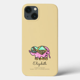 Wasserfarbener Elefant, modern personalisiert Case-Mate iPhone Hülle