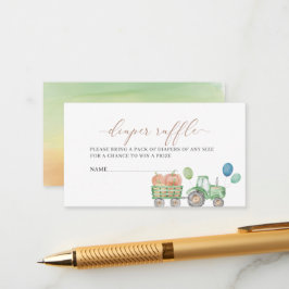 Wasserfarbener, eleganter Traktor Begleitkarte