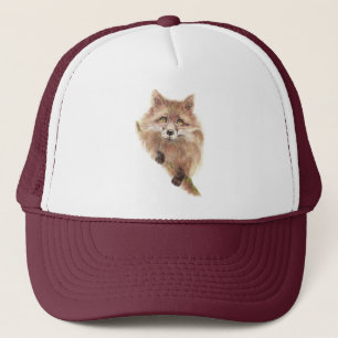 Wasserfarbener Fun Red Fox Foxes Wildlife Nature Truckerkappe