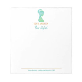 Wasserfarbener Haartrockner Personalisierter Salon Notizblock