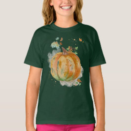 Wasserfarbener handgemalter Pumpkin T-Shirt