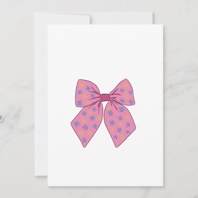 Wasserfarbener, handgestrichener Niedlicher rosa B Einladung (Vorderseite)