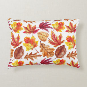 Wasserfarbener Herbst botanische, nahtlose Komposi Dekokissen
