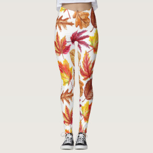 Wasserfarbener Herbst botanische, nahtlose Komposi Leggings