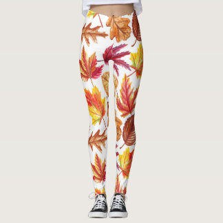 Wasserfarbener Herbst botanische, nahtlose Komposi Leggings